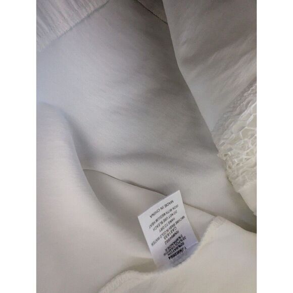 Patrizia Luca Milano Full Zip Mesh White Short Sleeve Jacket Top Small Pockets - Picture 6 of 7